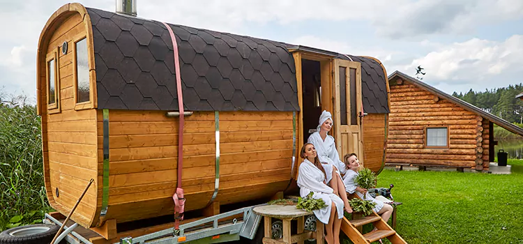 Residential Outdoor Cabin Sauna Construction in Bradford, Ontario