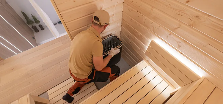 Finnish Sauna Ceiling Installation in Bradford, Ontario