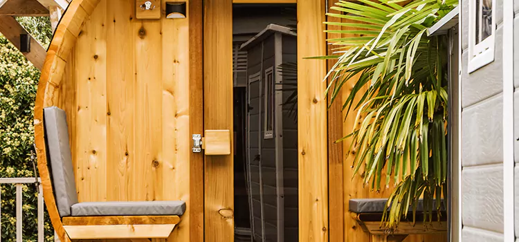 Wood-fired Outdoor Residential Sauna Installation in Bradford, Ontario